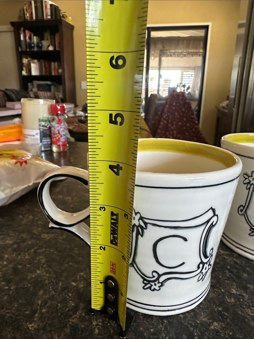 Molly Hatch for Anthropologie monogram ‘C’ mug EUC - Picture 5 of 7